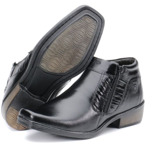 Bota Masculina Country Em Couro Preto Kéffor Arizo... - KÉFFOR Calçados