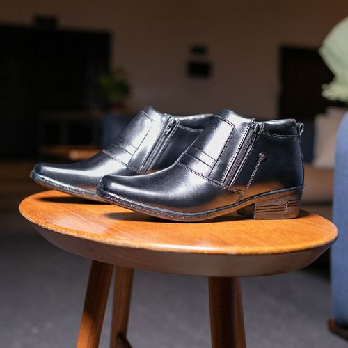 Bota Masculina Social Country de Couro Zíper Arizo... - KÉFFOR Calçados