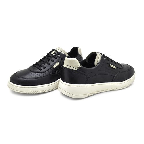 Sapatenis Casual Apolo em Couro Masculino Preto Cal ados Laroche