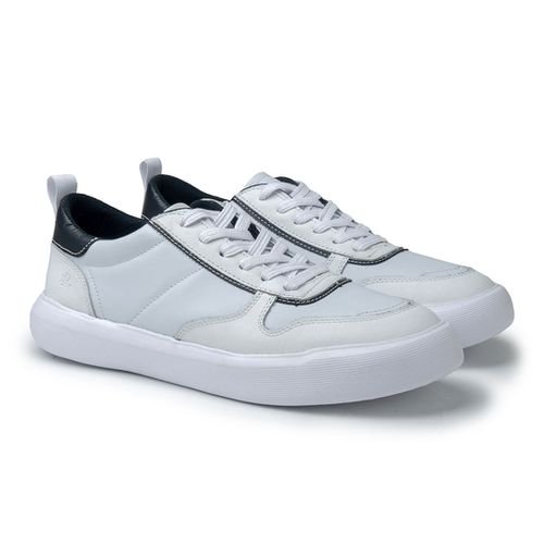 Sapatenis Casual Masculino em Couro Cell - Branco