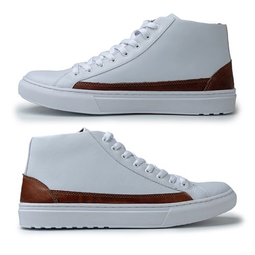 Sapatenis masculino best sale branco de couro