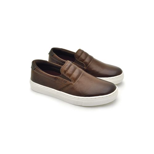 Slip On Yate Infantil Stratus em Couro - Brown