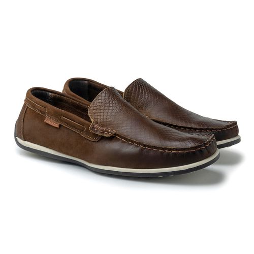 Mocassim Paraty Masculino de Couro Amendoa Cal ados Laroche