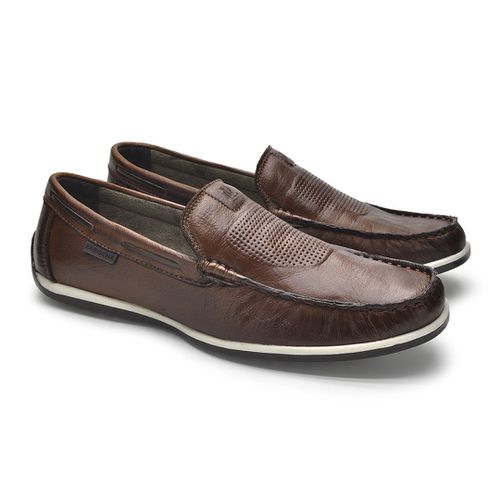 Mocassim Paraty Masculino de Couro - Brown