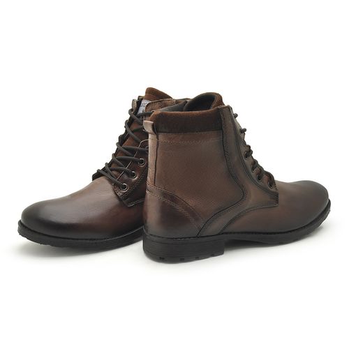 Bota marrom saara store masculina em couro