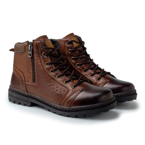 Bota em Couro Masculina Vacanza - Brown/Café/Whisky