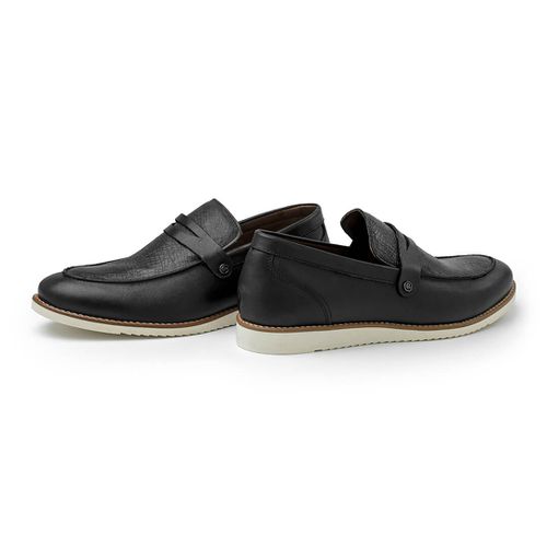 Sapato masculino couro preto top
