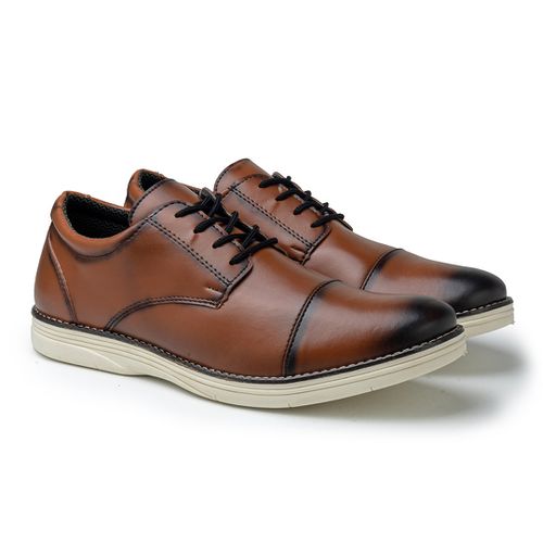 Sapato Casual Masculino Oxford - Whisky