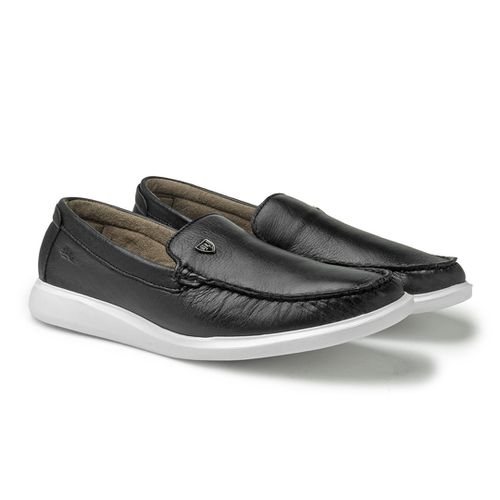 Mocassim Loafer Santorini Masculino em Couro - Preto