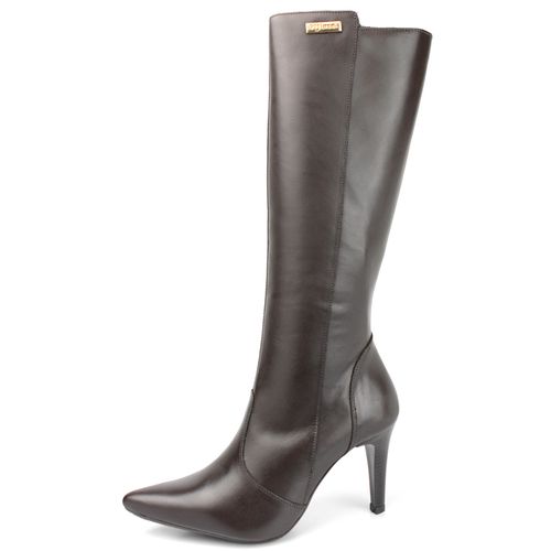 Bota Feminina Social Couro Legítimo Modelo Bico Fi... - Loja Miuzzi
