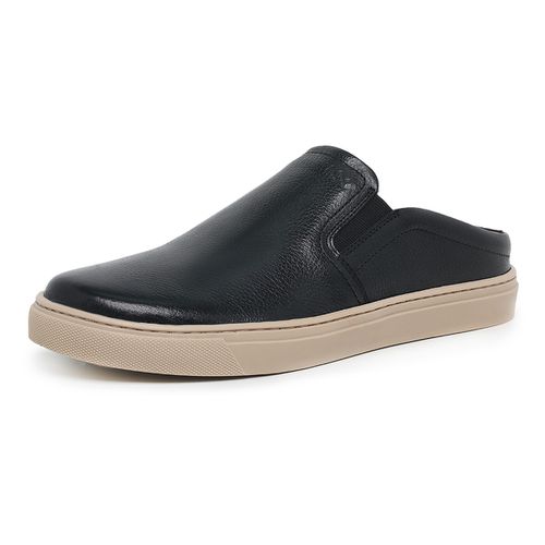 Mule masculino slip on em couro legítimo cor preto - Loja Pierrô | Calçados Masculinos e Femininos
