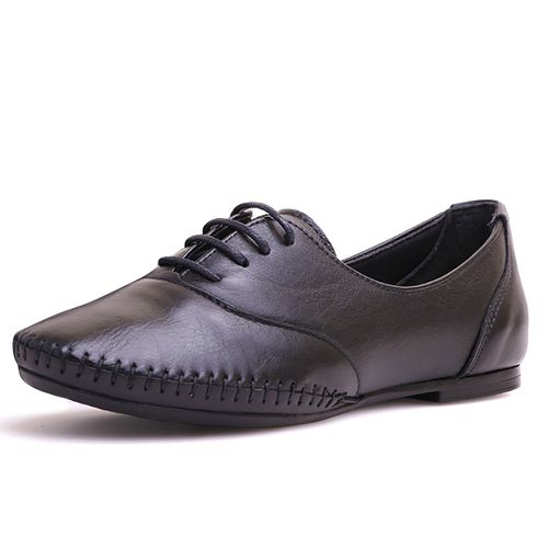 Sapato Casual Feminino Liso em Couro Legitimo Pierrô - Preto - Loja Pierrô | Calçados Masculinos e Femininos