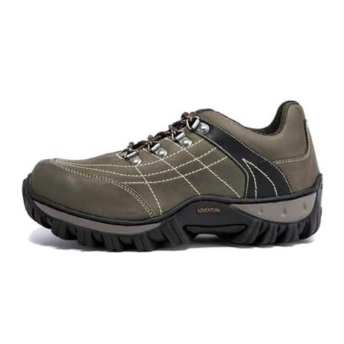 Tênis adventure masculino conforto para trilha e uso casual couro legítimo cor verde oliva - Loja Pierrô | Calçados Masculinos e Femininos