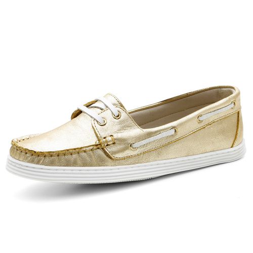 Sider Feminino Couro Legítimo Pierrô - Ouro - Loja Pierrô | Calçados Masculinos e Femininos