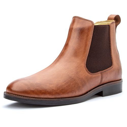 Bota Masculina social conforto couro legítimo cor whisky - Loja Pierrô | Calçados Masculinos e Femininos