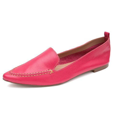 Sapatilha Mocassim feminina couro legítimo cor pink - Loja Pierrô | Calçados Masculinos e Femininos