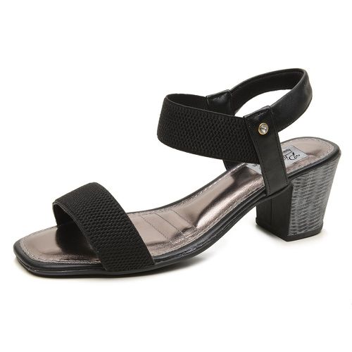 Sandália Conforto cor preta com salto médio - Loja Pierrô | Calçados Masculinos e Femininos