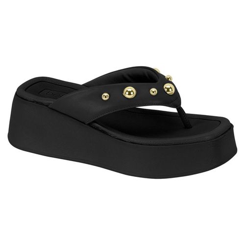 Sandália Preta Flatform Chinela Conforto Beira Rio... - LOJASANTAROSA
