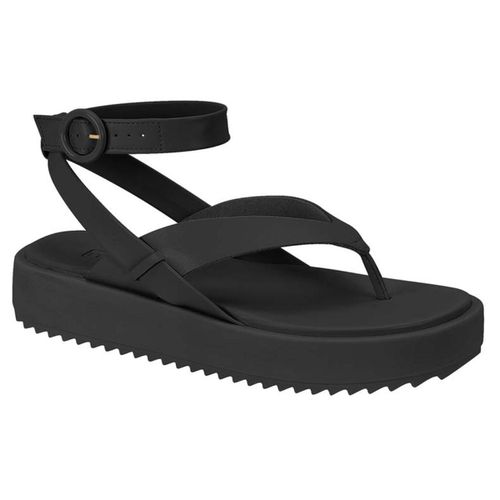 Sandália Papete Moleca Tratorada Flatform Preta Co... - LOJASANTAROSA