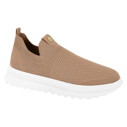 Tênis Feminino Moleca Nude Bege Knit Macio Calce F... - LOJASANTAROSA
