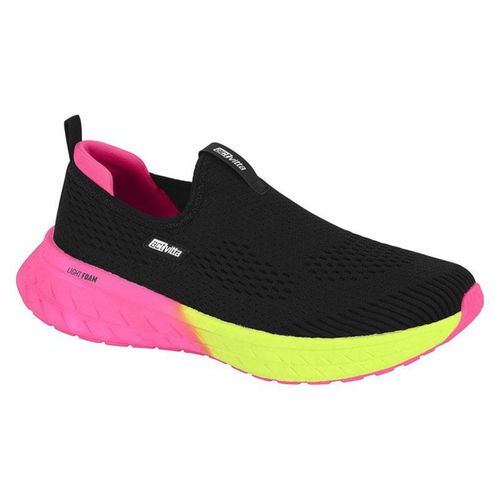 Tênis Feminino Preto Meia Solado Rosa Verde Neon A... - LOJASANTAROSA