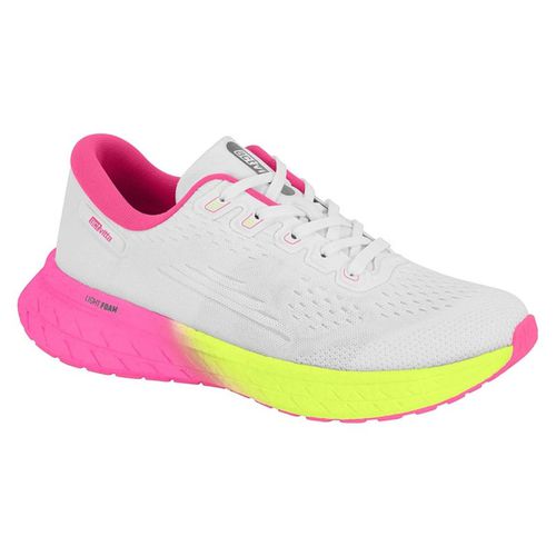 Tênis Feminino de Academia Branco Cadarço Solado C... - LOJASANTAROSA
