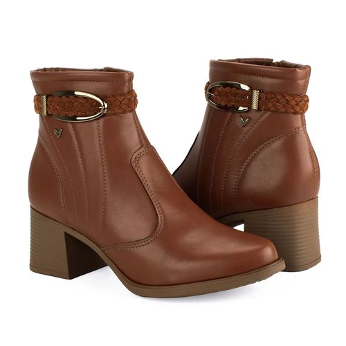 Bota Feminina Cano Médio Café Mississipi Detalhe D... - LOJASANTAROSA