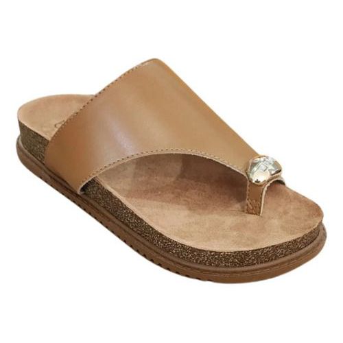 Sandália Feminina Papete Chinelo Anel Dourado Ring... - LOJASANTAROSA