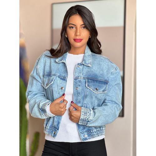 Jaqueta Jeans Bomber Nexxo LAVAGEM CLARA - 000287... - LOJA TUTTI FRUTTI