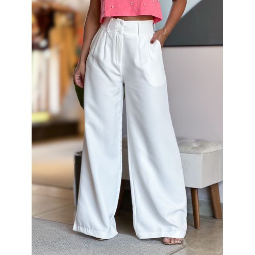 Calça Pantalona Moara Alfaiataria OFF WHITE - 0004... - LOJA TUTTI FRUTTI