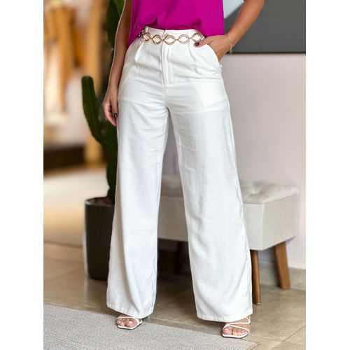 Calça Pantalona Paloma OFF WHITE - 0008310003 - LOJA TUTTI FRUTTI