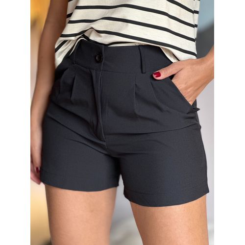 Shorts Raissa em Liocel PRETO - 0008860002 - LOJA TUTTI FRUTTI