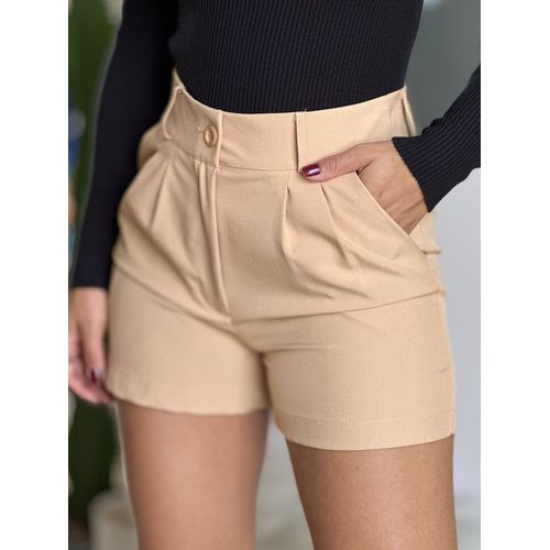 Shorts Raissa em Liocel BEGE - 0008860001 - LOJA TUTTI FRUTTI