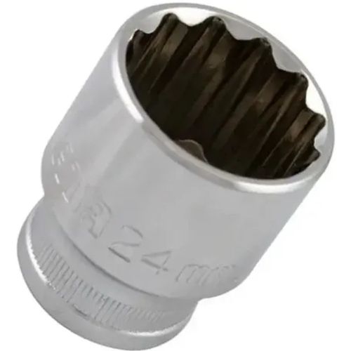 Soquete Estriado CRV 24mm Encaixe 1/2 Pol ST13615SC Sata - Mabore