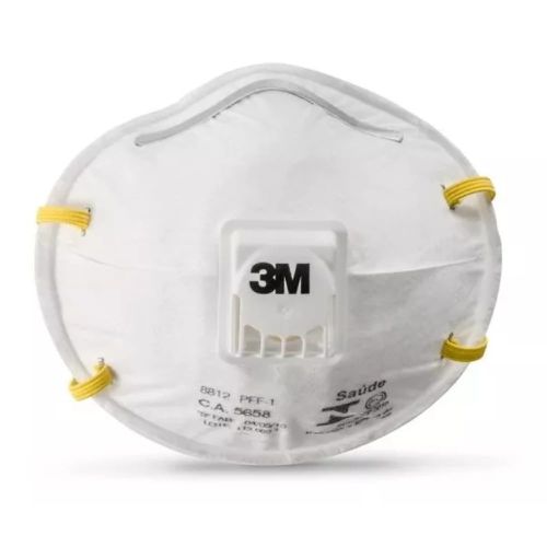 Respirador Descartável com Válvula PFF1 8812/60 CA-5658 3M - Mabore