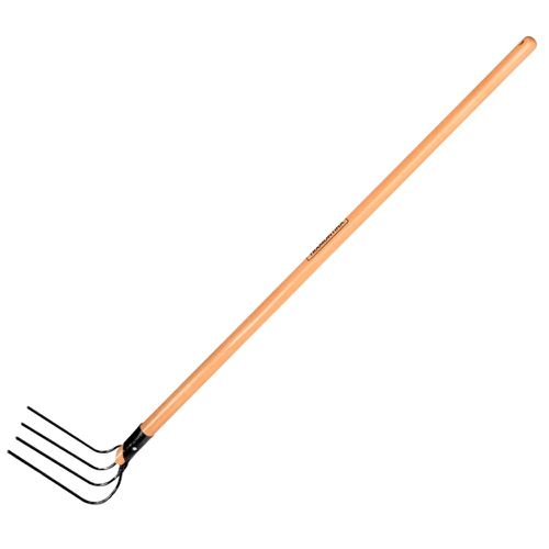 Forcado Curvo 4 Dentes com Cabo de Madeira 120cm 77140544 Tr... - Mabore
