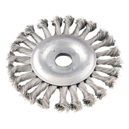 Escova Circular de Aço Inox Trançada 4.1/2 x 1/2 x 7/8 Pol 6... - Mabore