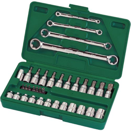 Jogo de Soquete, Chaves e Torx 3/8 Pol com 35 Peças ST09010S... - Mabore