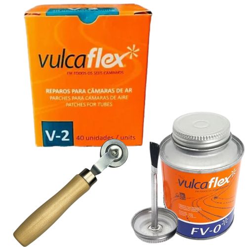 Kit Caixa de Remendo V-02 + Cola Cimento FV-00 + Rodilho 8mm... - Mabore