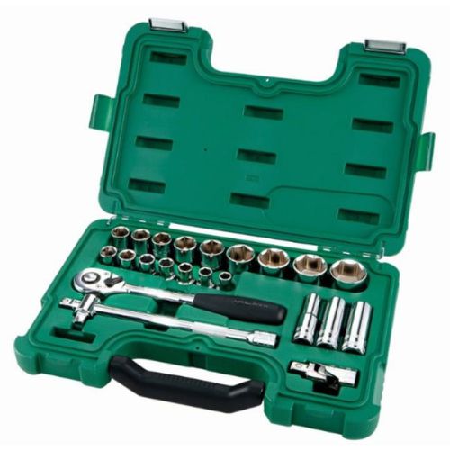 Jogo de Soquete Sextavada 1/2Pol 10 a 24mm com 20 Peças ST09... - Mabore