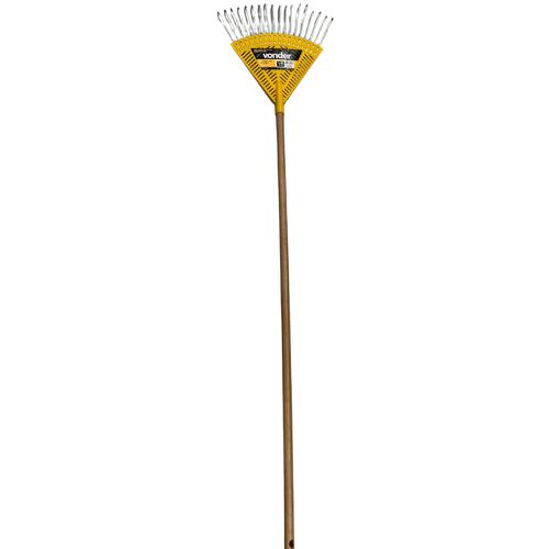 Vassoura Plástica 18 Dentes com Cabo de Madeira 120cm 312918... - Mabore