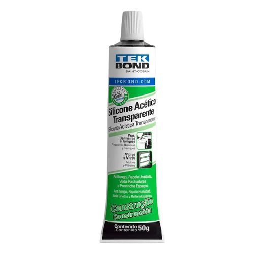 Adesivo Silicone Acetico Transparente 50g 22034001200 Tekbon - Mabore