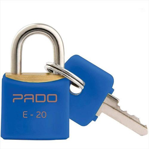 Cadeado Haste De Aço 25mm Azul Lt-25mm Pado - Mabore