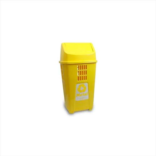 Lixeira Seletiva Basculante 50l Amarelo 757am Plasvale - Mabore