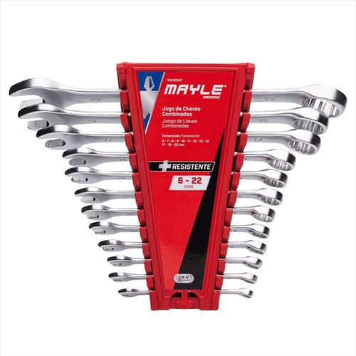 Jogo De Chaves Combinadas 6 à 22mm Com 12 Peças 102405my May... - Mabore