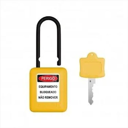 Cadeado Com Haste Plástica Amarelo 38mm 2ch Cpam240cd Tagout - Mabore
