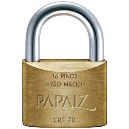 Cadeado Tetra-chave Em Latão Maciço Crt-70 Papaiz - Mabore