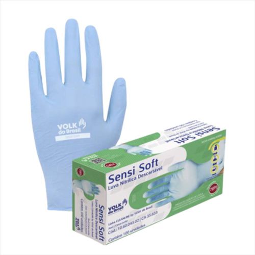 Caixa de Luva Sensi Soft Azul Tam G com 100 Peças 106004302-... - Mabore
