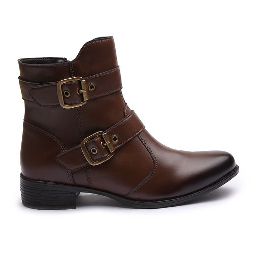 Bota Molly Feminino Cano Médio Chocolate - 0544-CH... - MOLLY