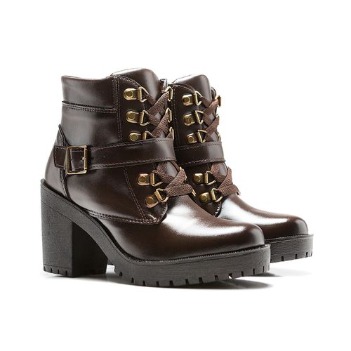 Coturno Molly Feminino Valentina com Atacador e Fe... - MOLLY